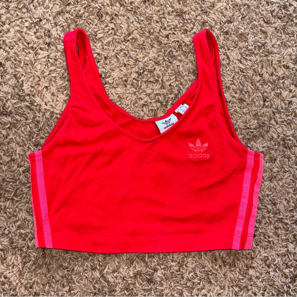 Adidas | Red Cropped Bralette